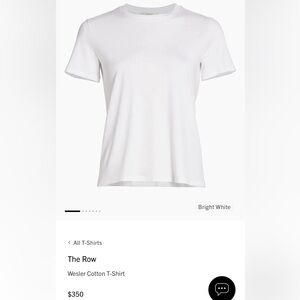 THE ROW Classic Sz M 100% cotton white T-shirt preowned as is